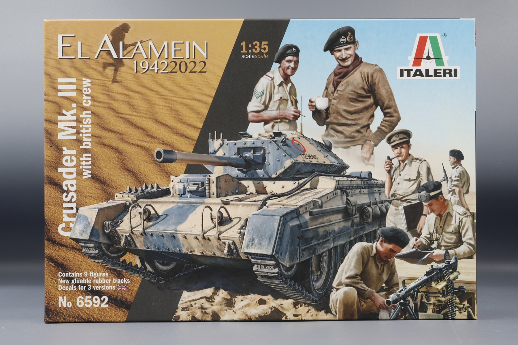 Italeri IT6592 Crusader III w/ British Crew El Alamein 1942-2022, model kit