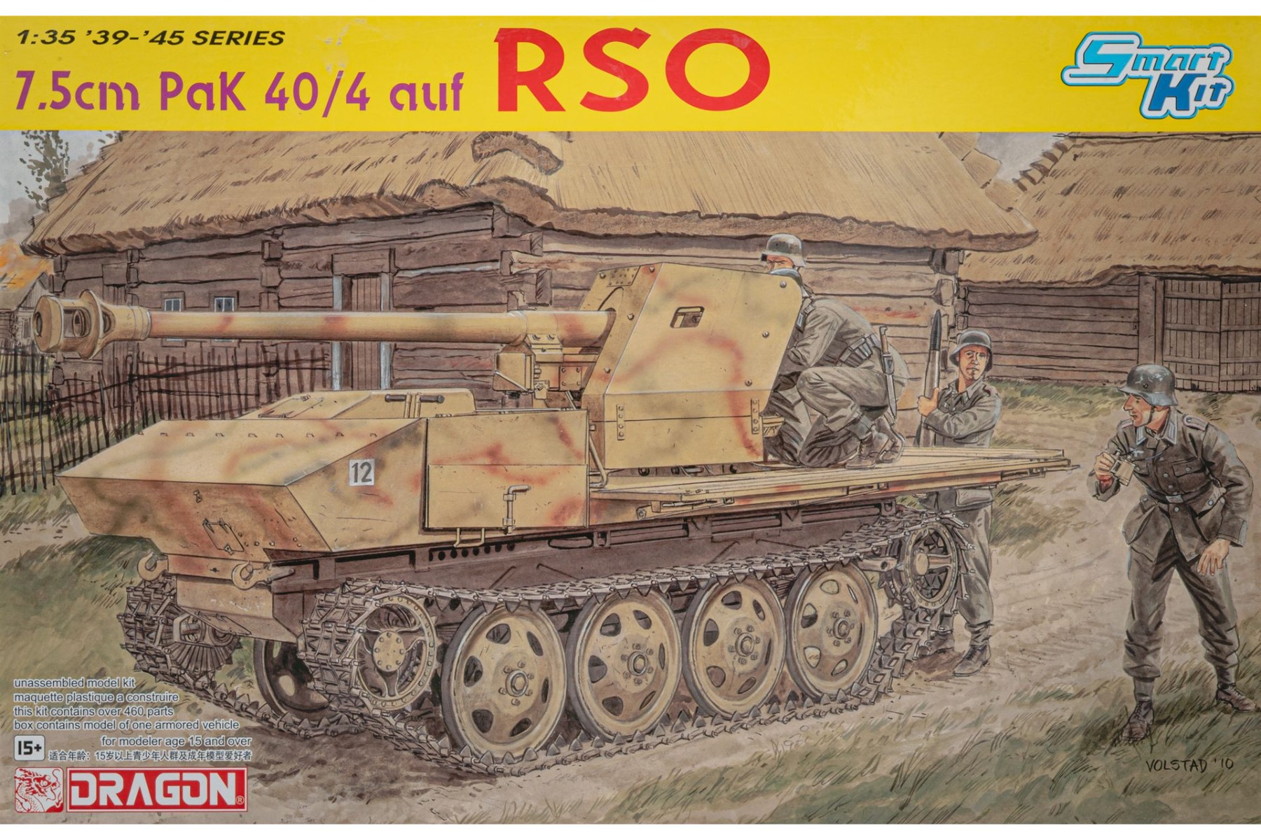 Dragon DRA06640 7.5cm Pak 40/4 auf RSO w/Winter Uniform Crew, model kit