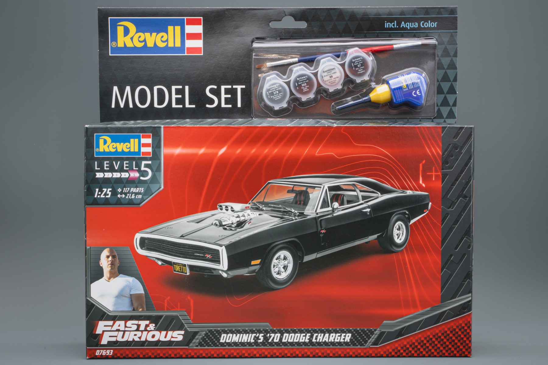 Revell RE67693 Fast & Furious Dominics 1970 Dodge Charger, model set