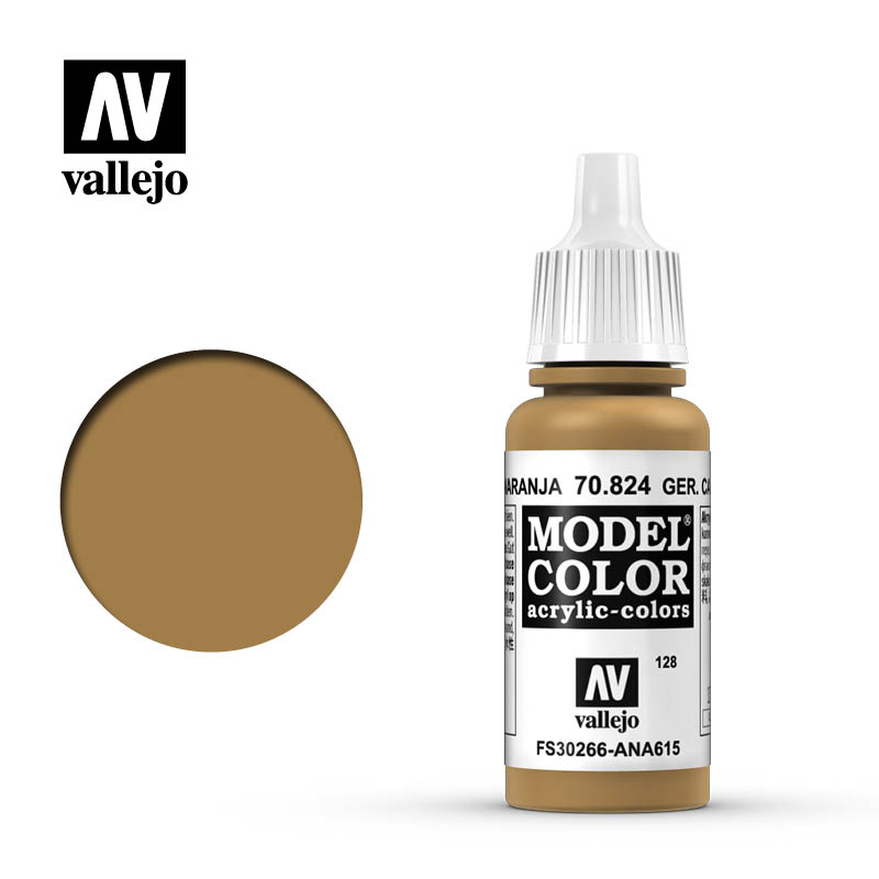 German Camouflage Orange Ochre 17ml Vallejo Model Color 70824