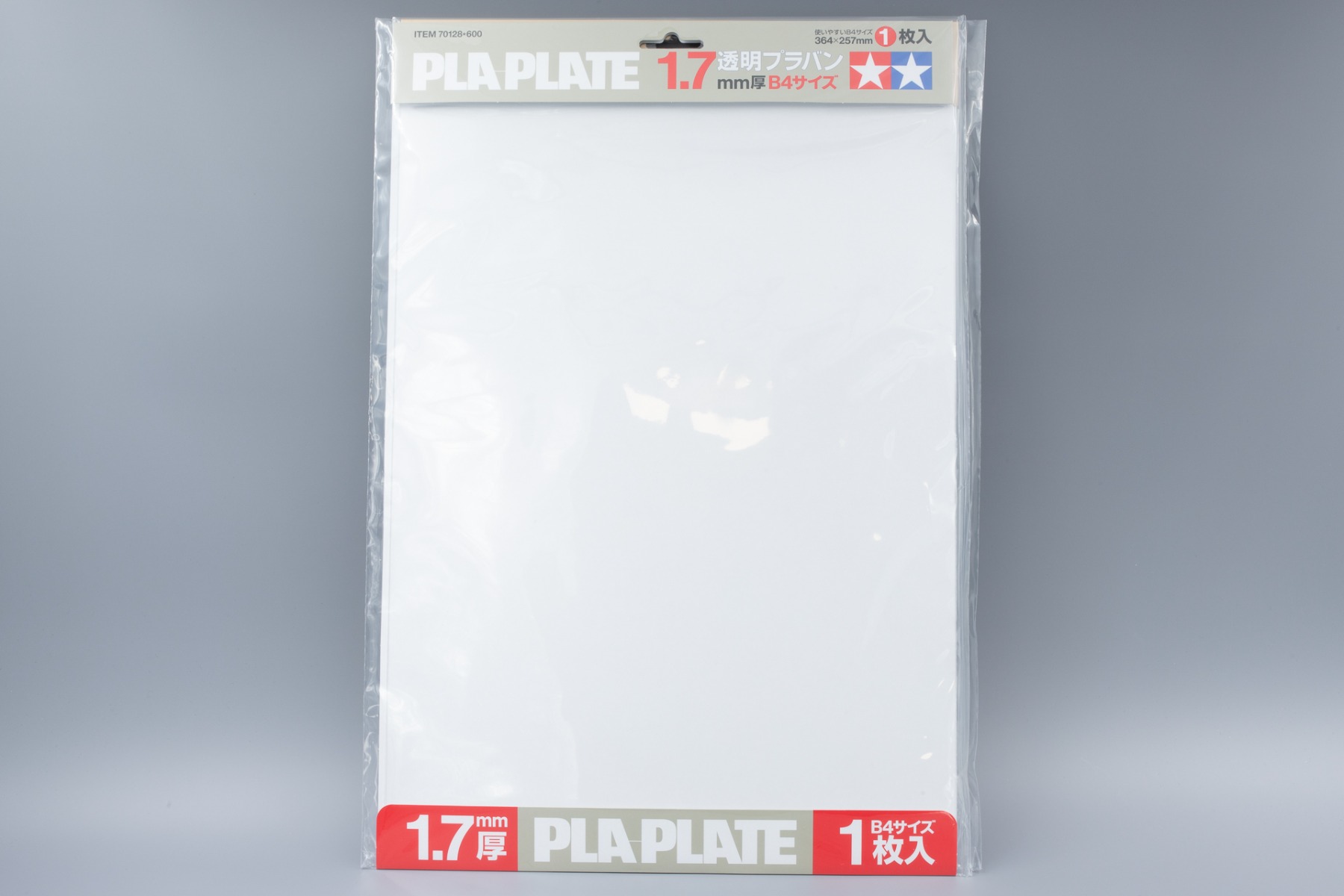 Tamiya TA70128 Construction Series PLA Plate 1.7mm Clear B4 (364 x 257 mm) 1 Pcs