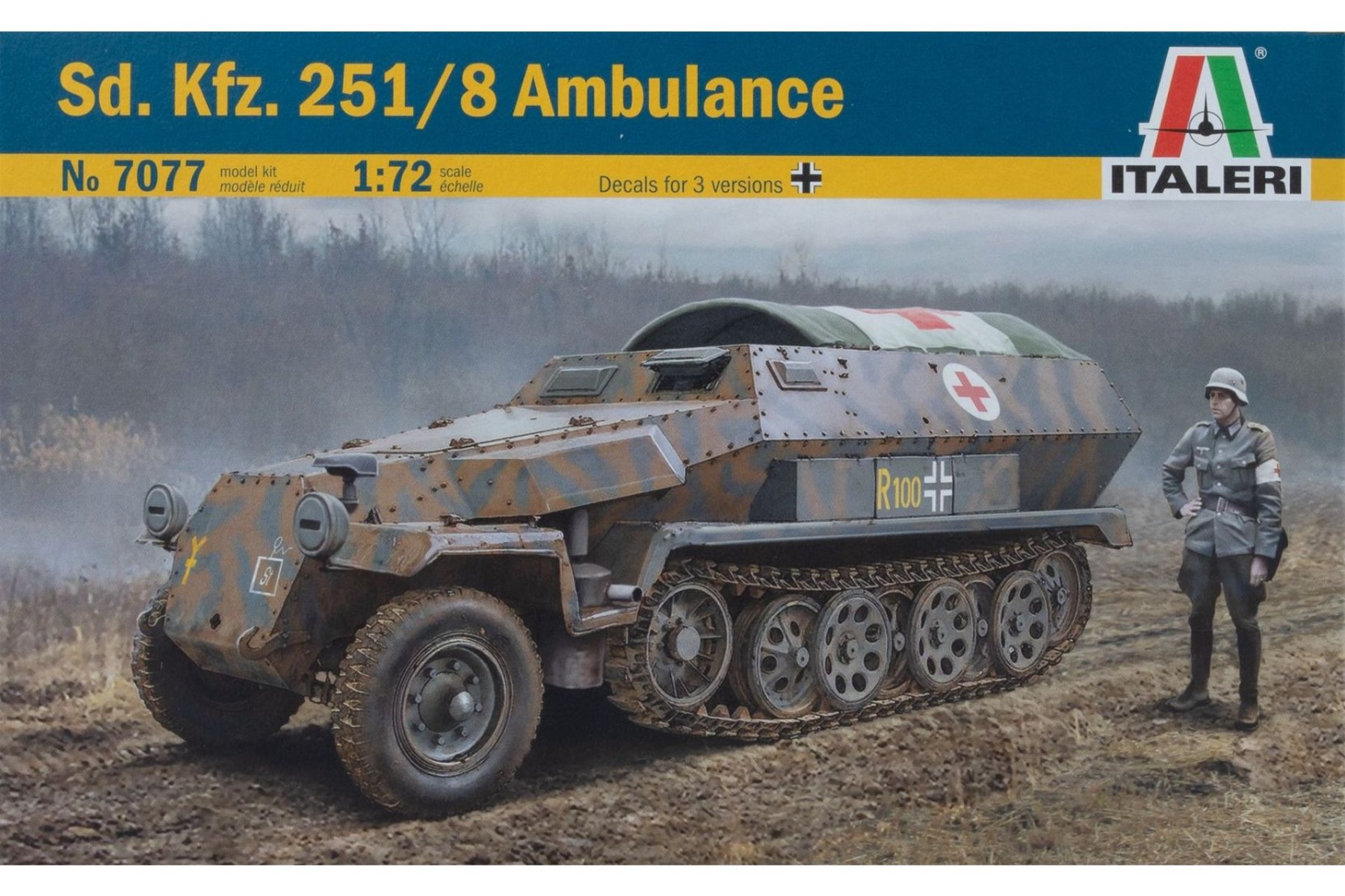 Italeri IT7077 Sd.Kfz. 251/8 Ambulance, model kit