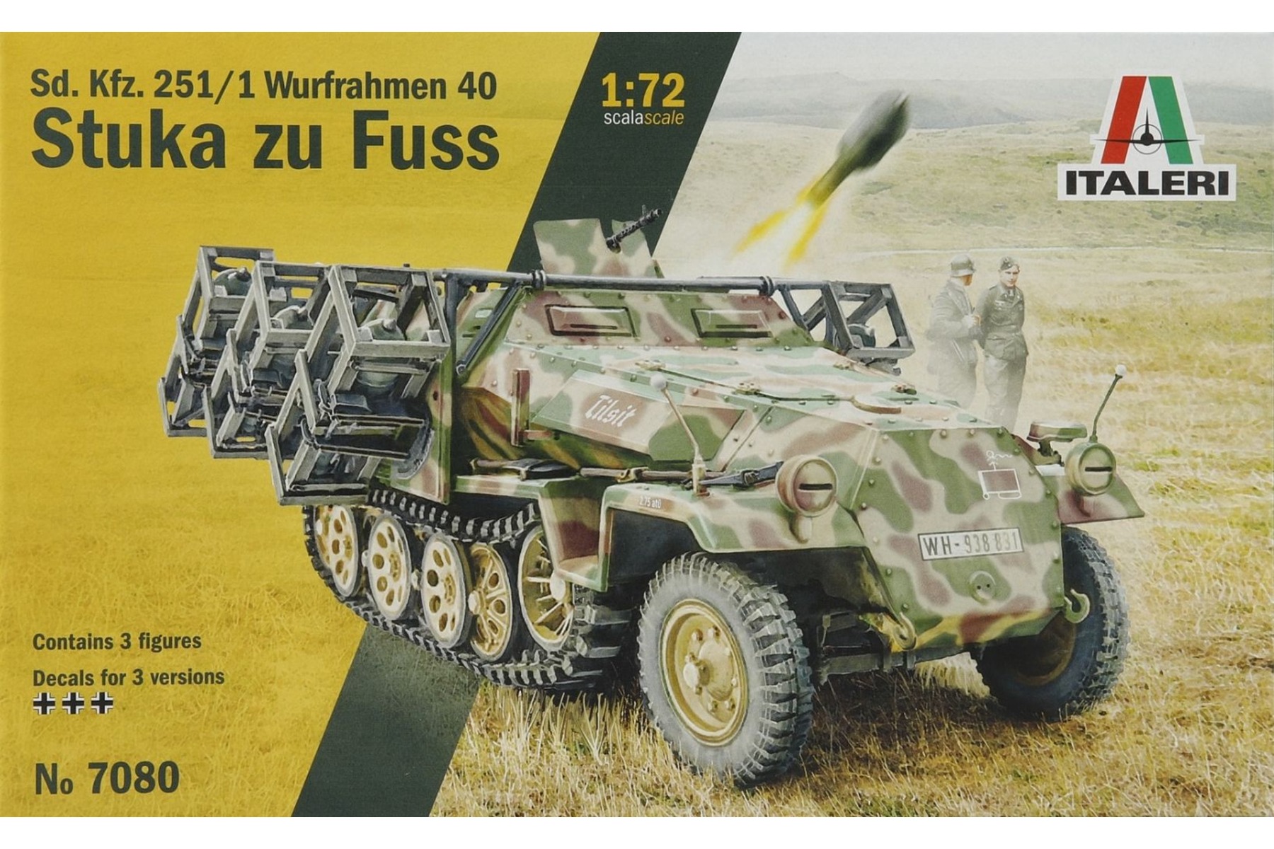 Italeri IT7080 Sd. Kfz. 251/1 Wurfrahmen 40 Stuka zu Fuss, model kit