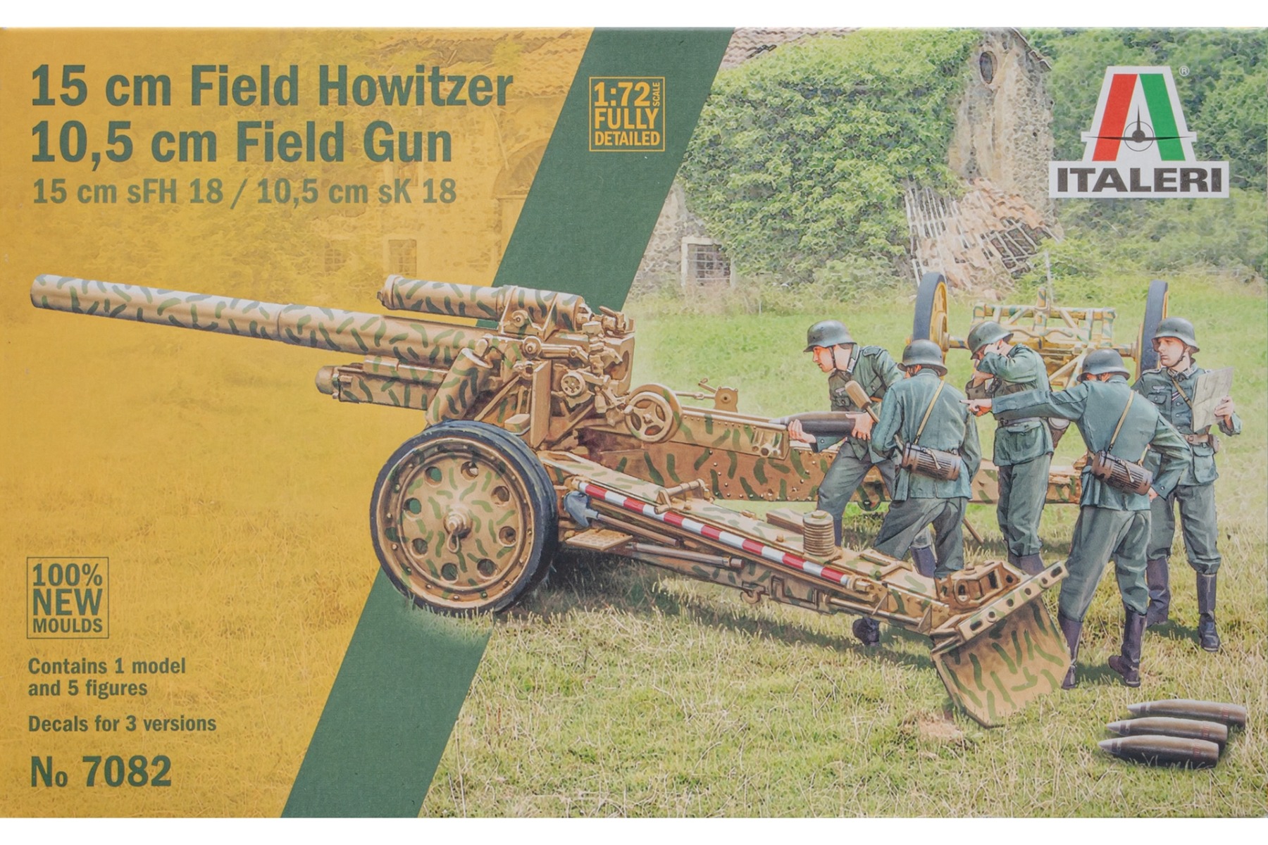 Italeri IT7082 15cm Field Howitzer / 10,5cm Field Gun 15cm sFH 18 / 10,5cm sK 18, model kit