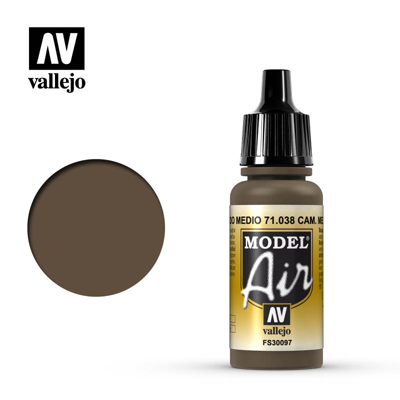 Camouflage Medium Brown 17ml Vallejo Model Air 71038