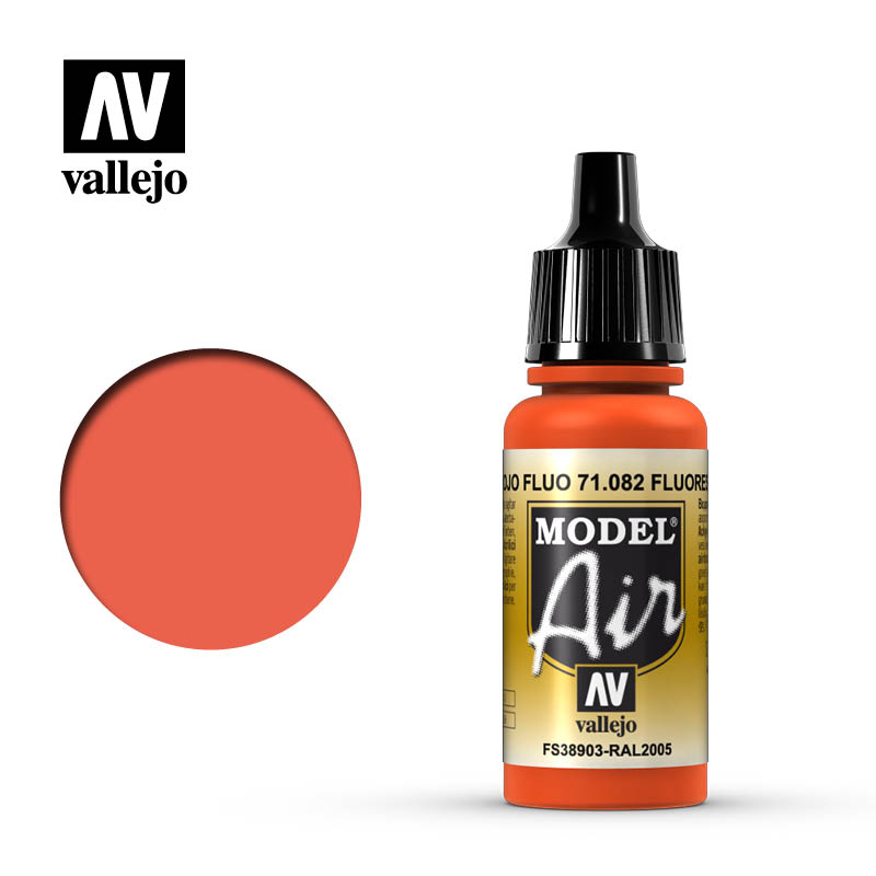 Fluorescent Red 17ml Vallejo Model Air 71082