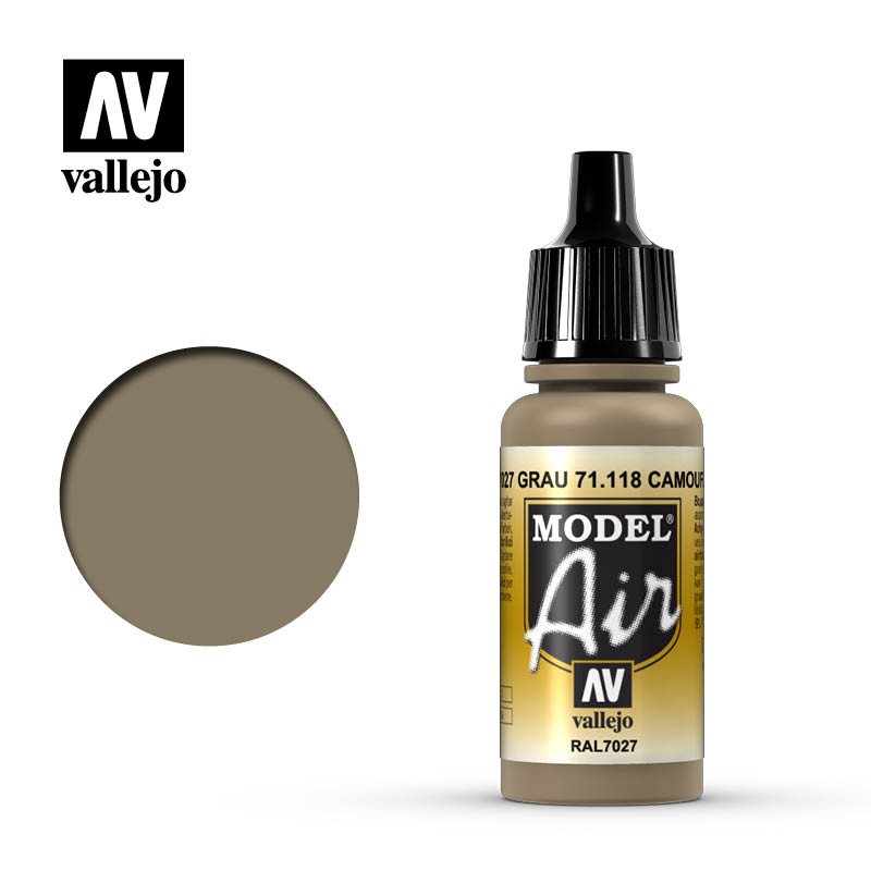 Camouflage Grey 17ml Vallejo Model Air 71118