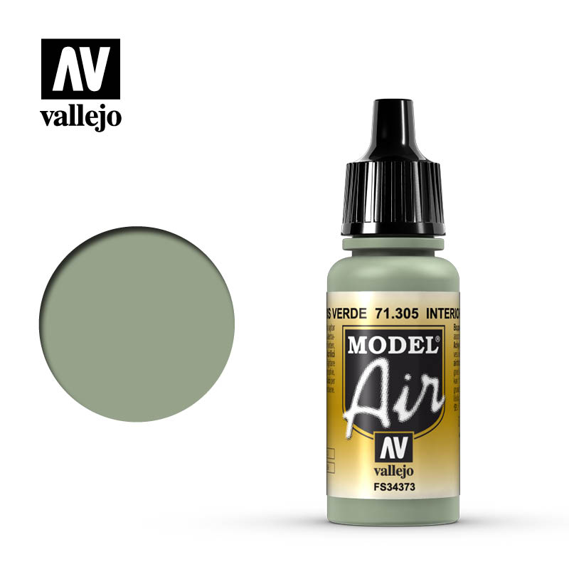 Interior Grey Green 17ml Vallejo Model Air 71305