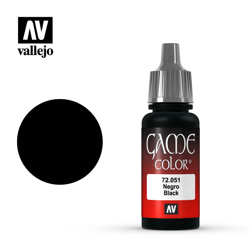 Black 18ml Vallejo Game Color 72051