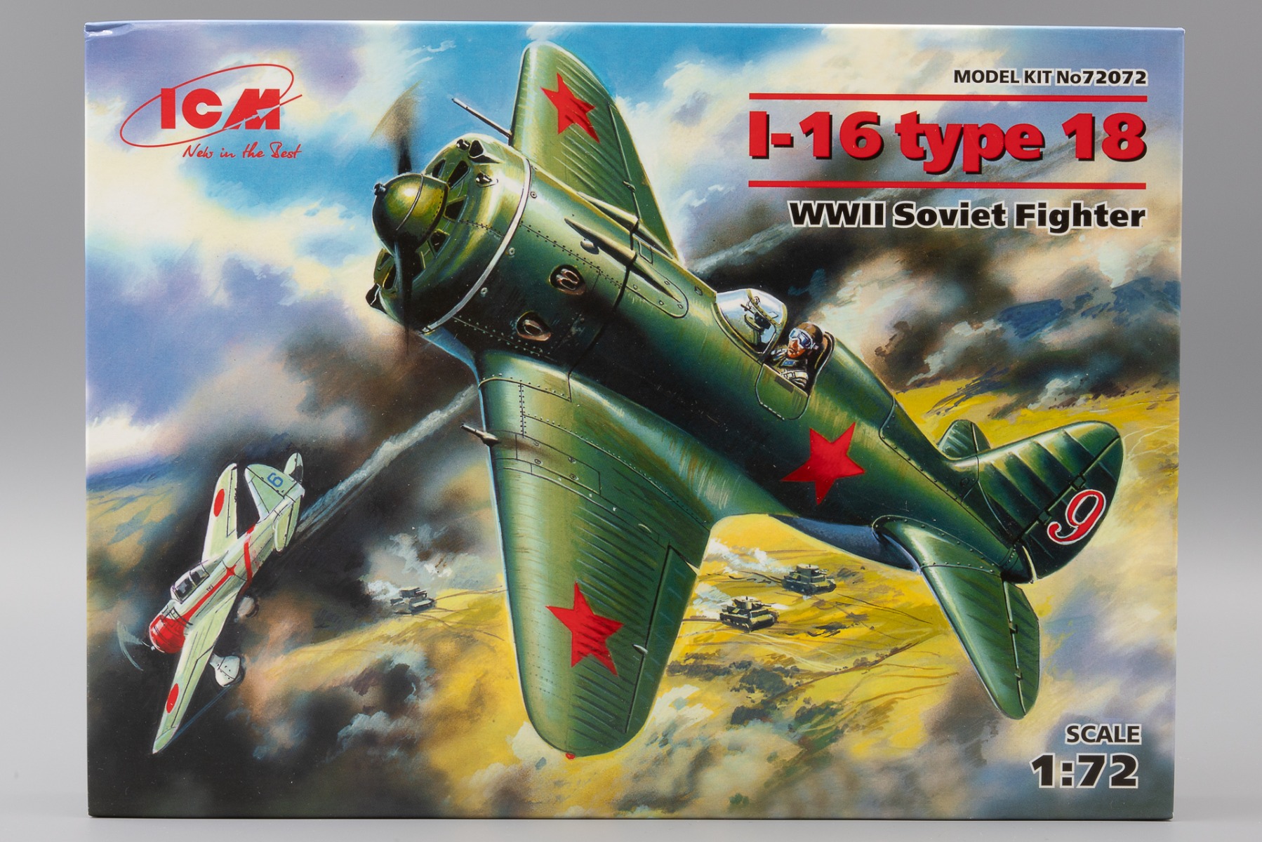 ICM72072 I-16 Type 18 WWII Soviet Fighter, model kit
