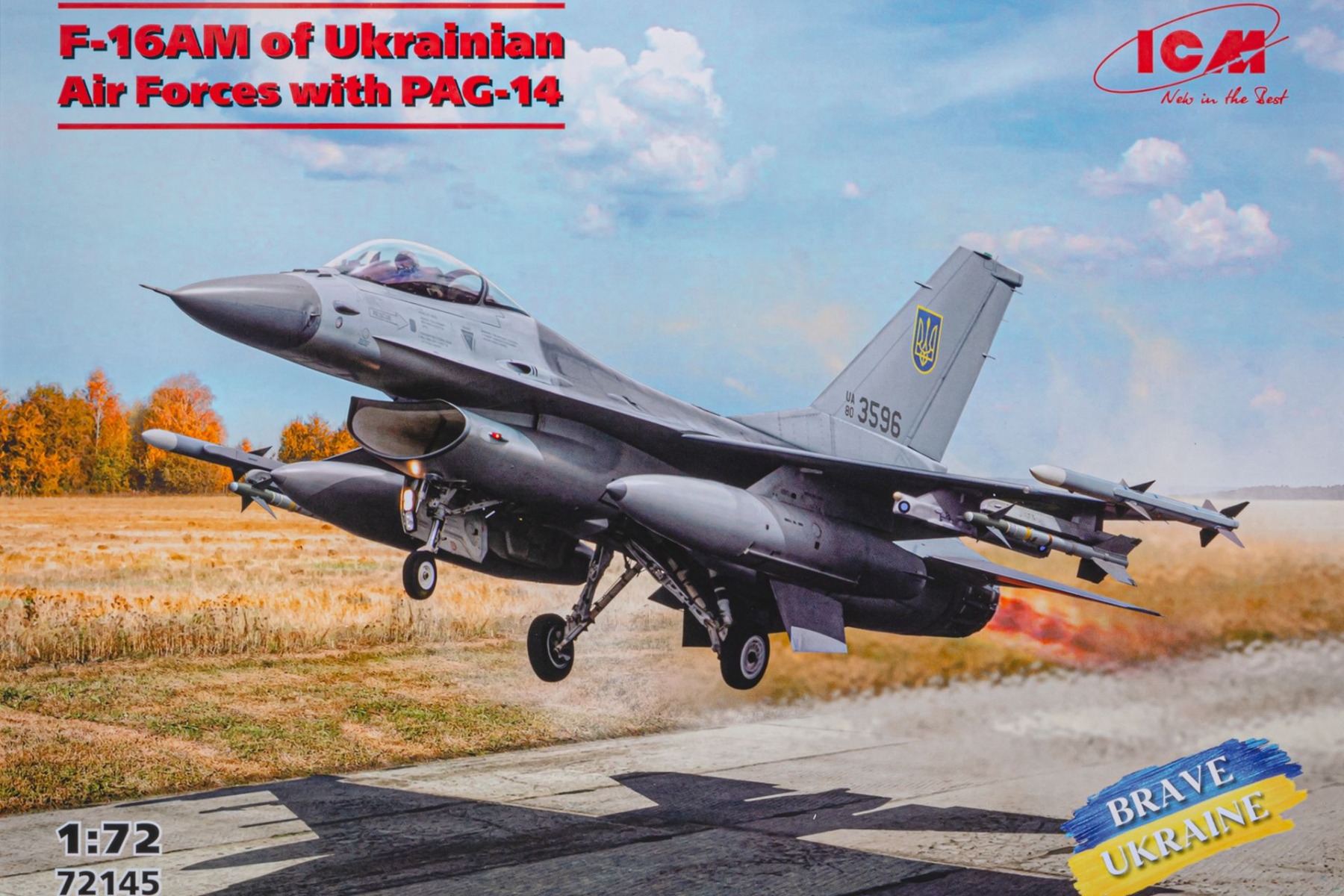 ICM72145 F-16AM of Ukrainian Air Forces with PAG-14, model kit