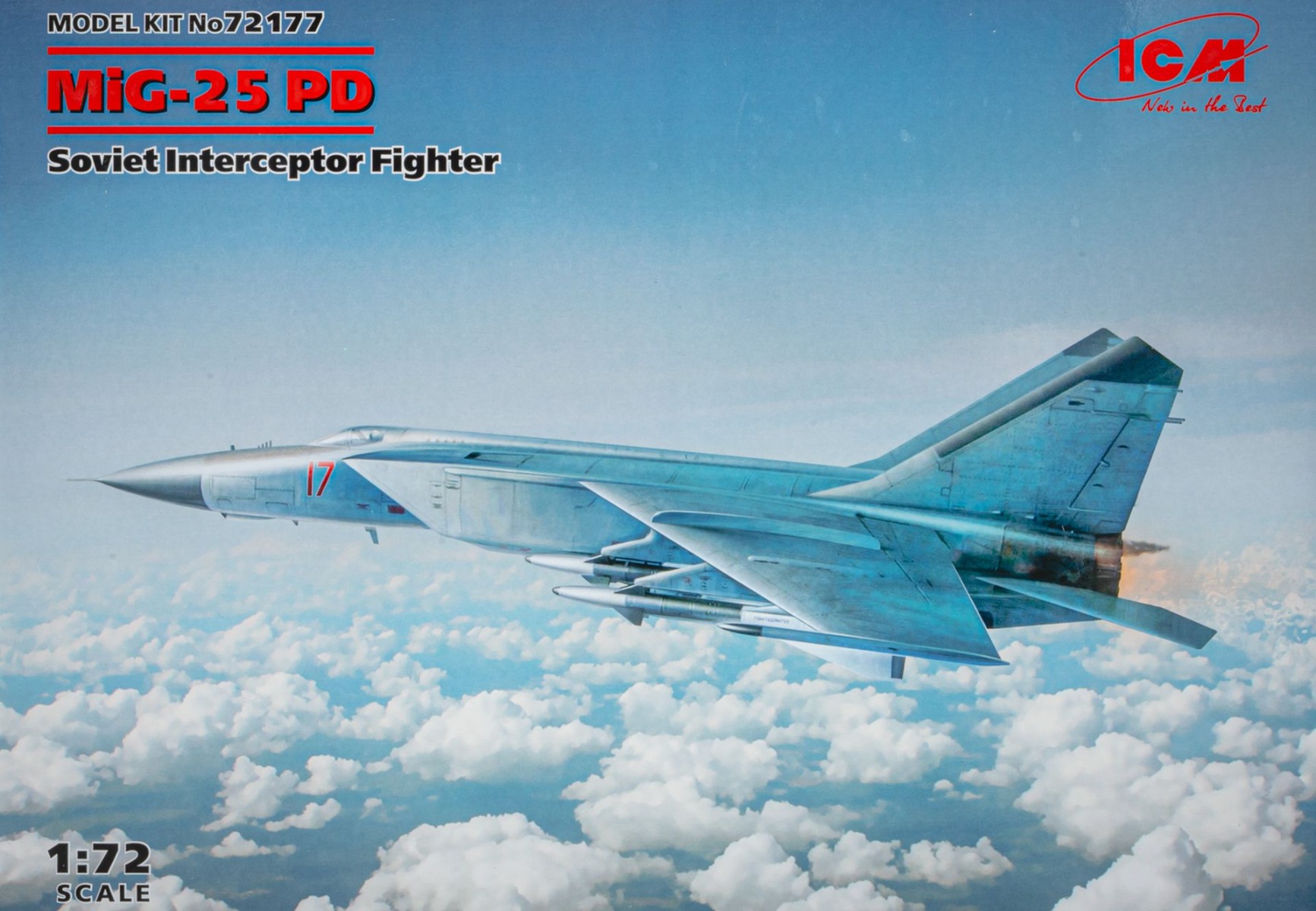ICM72177 MiG-25 PD Soviet Interceptor Fighter, model kit