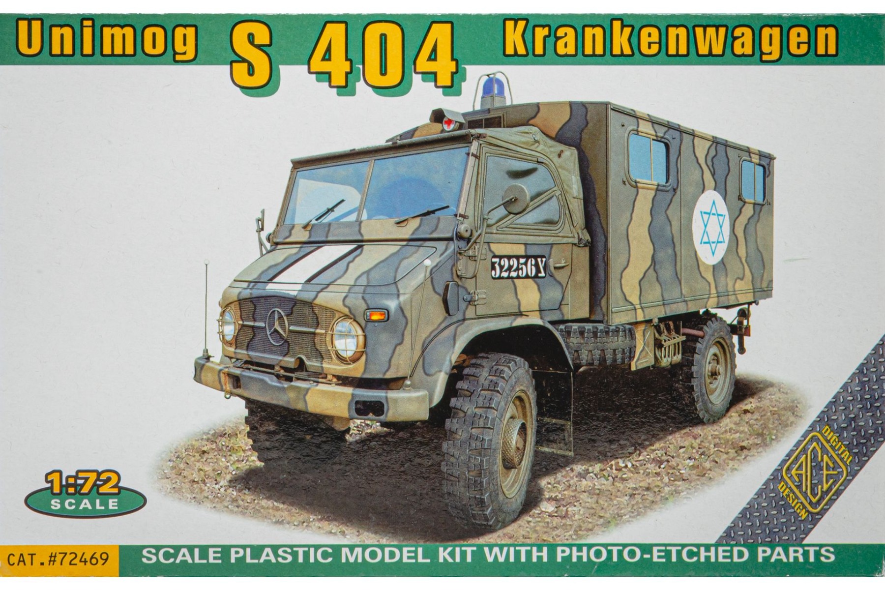 ACE72469 Merceder-Benz Unimog S 404 Krankenwagen / Ambulance, model kit