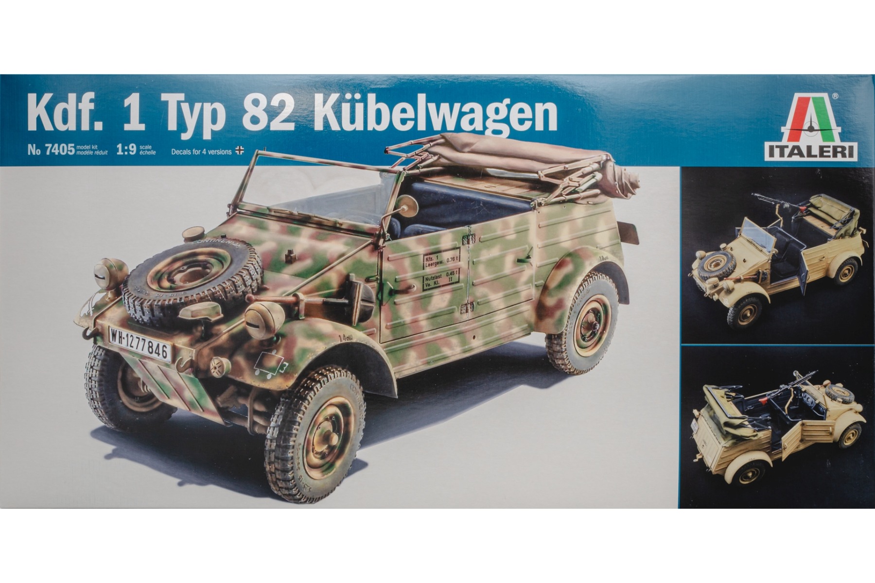 Italeri IT7405 Kdf.1 Typ 82 Kübelwagen, model kit