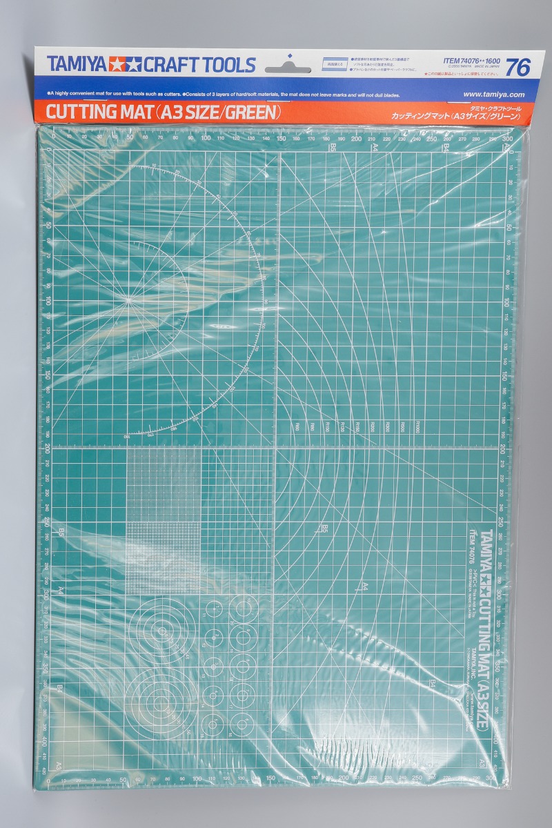Tamiya TA74076 Cutting Mat (A3 Size/Green), Craft Tools Series