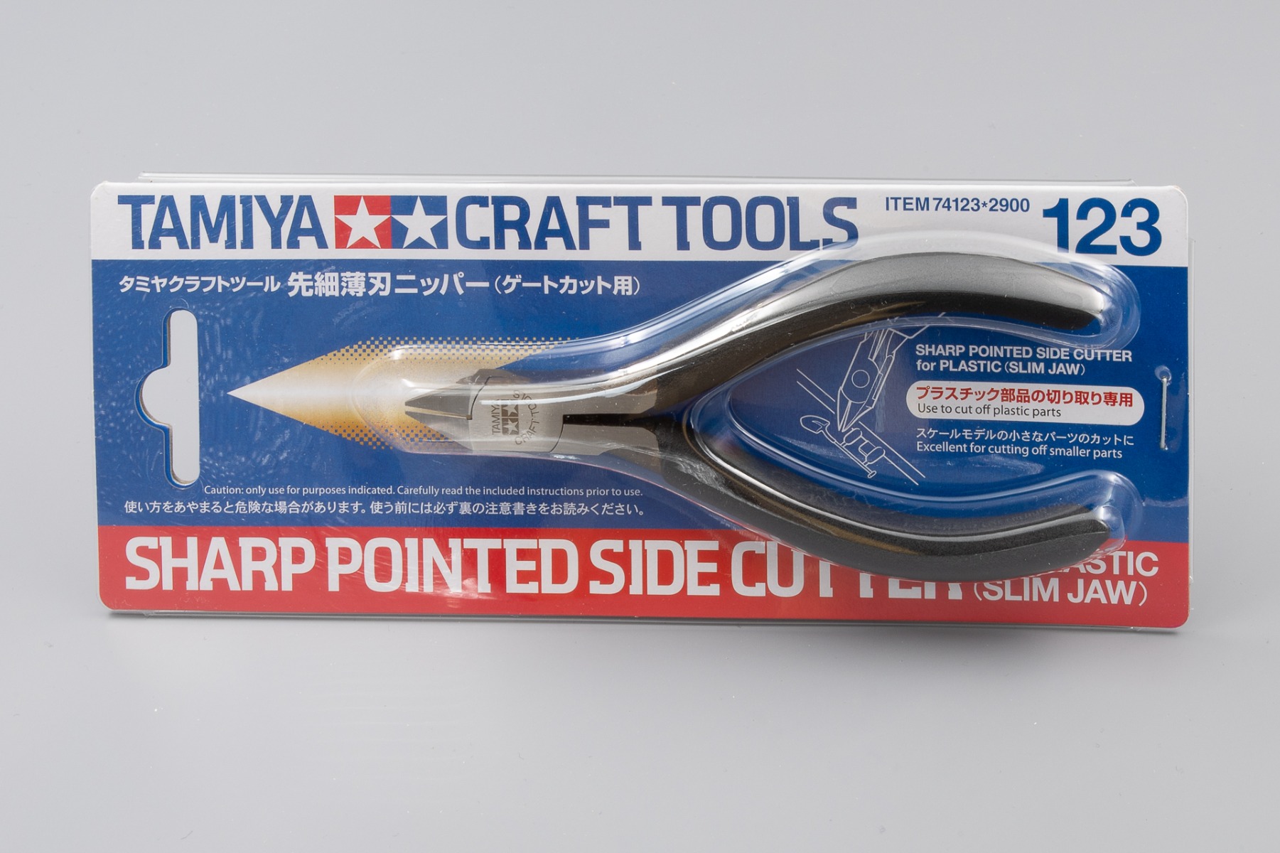Tamiya TA74123 Sharp Pointed Side Cutter for Plastic (Slim Jaw)
