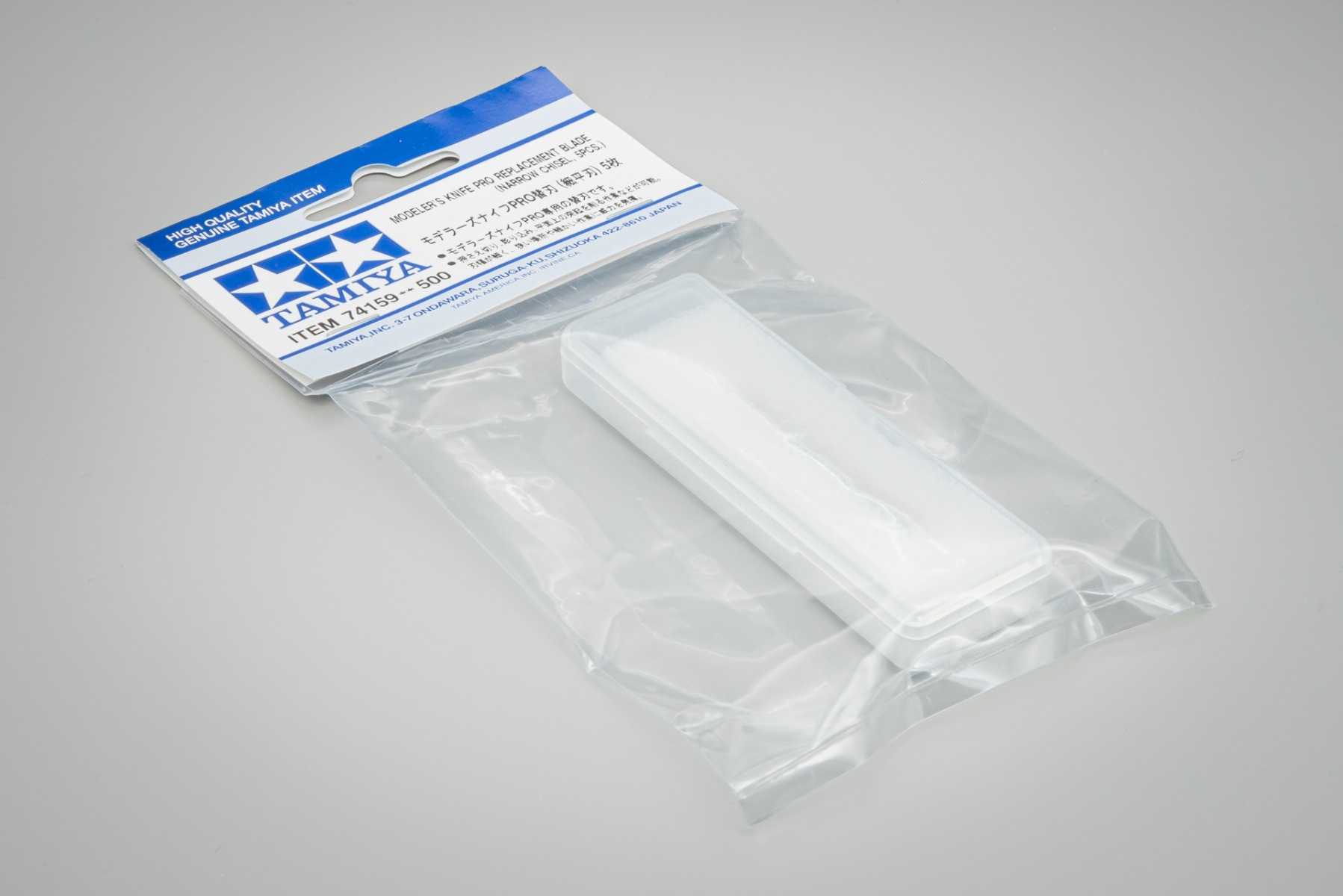 Tamiya TA74159 Modeler's Knife Pro Replacement Blade (Narrow Chisel, 5pcs), Craft Tools Series