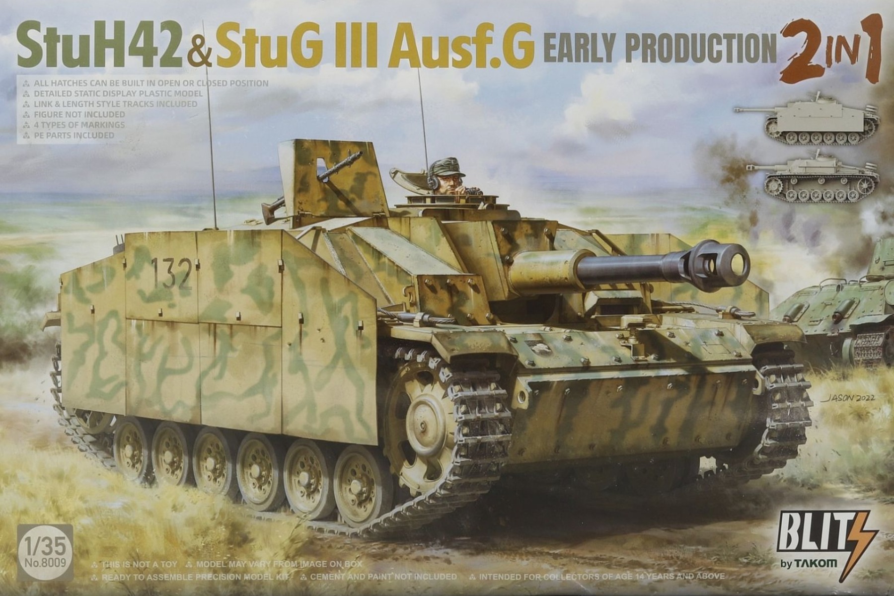 TAKOM8009 StuH 42 & StuG III Ausf.G Early Production 2 in 1, model kit