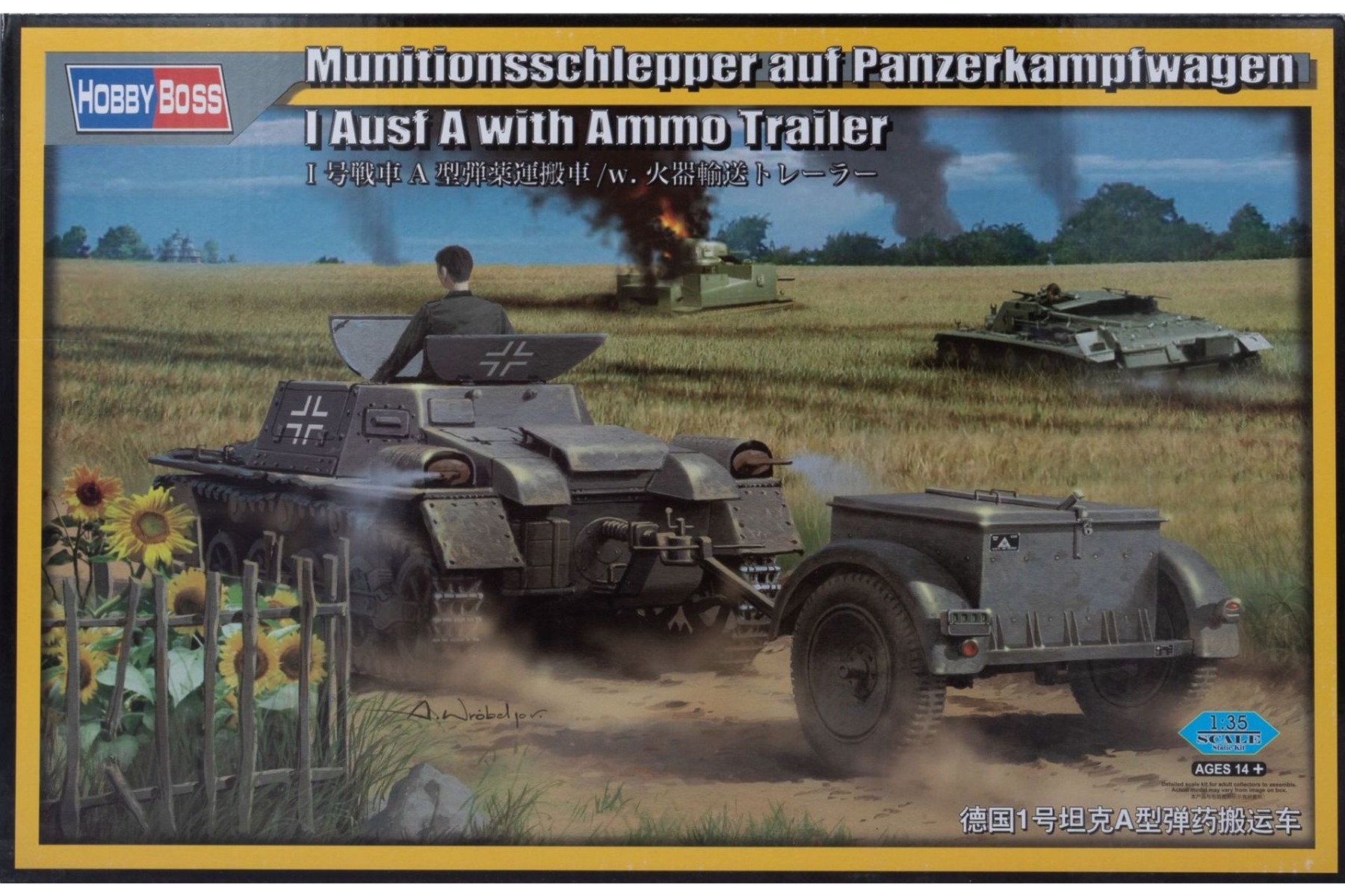 HobbyBoss HBS80146 Munitionsschlepper auf Panzerkampfwagen I ausf A with Ammo Trailer