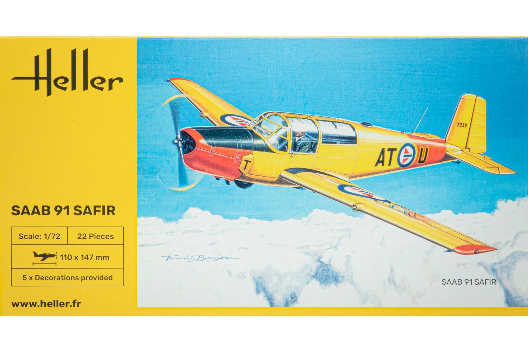 Heller HE80287 Saab 91 Safir, model kit