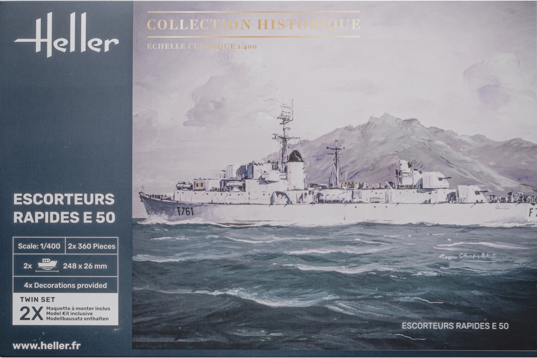 Heller HE81093 Escorteurs Rapides E50 Collection Historique twin set, model kit