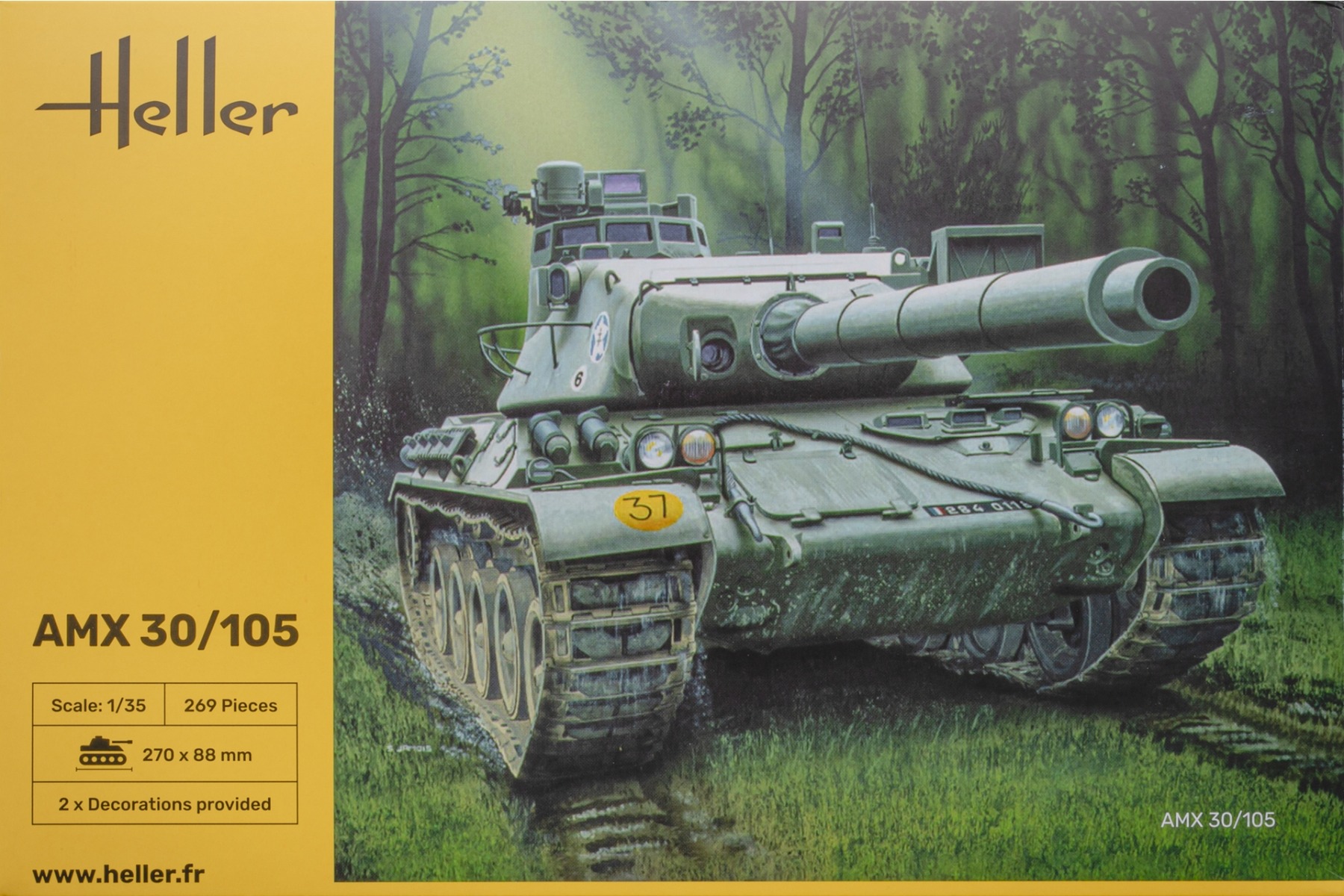 Heller HE81137 AMX 30/105 tank, model kit