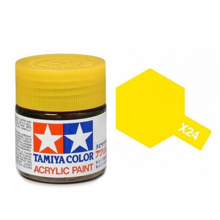 Tamiya TA81524 Acrylic paint X24 /Clear Yellow/ 10ml