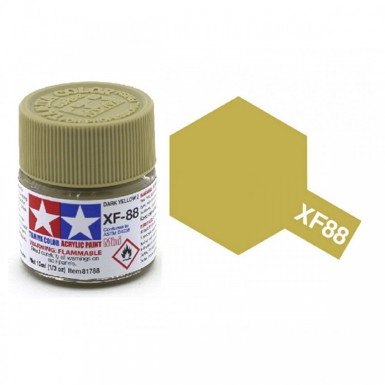 Tamiya TA81788 Acrylic paint XF88 /Dark Yellow 2 / 10ml