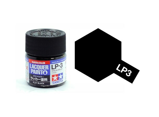 Tamiya TA82103 Lacquer Paints LP-3 /Flat Black/ 10ml