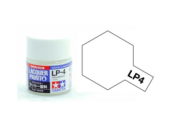 Tamiya TA82104 Lacquer Paints LP-4 /Flat White/ 10ml