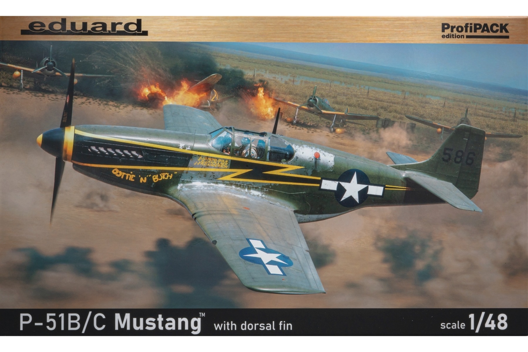 Eduard 82108 P-51B/C Mustang with dorsal fin, ProfiPACK Edition, model kit