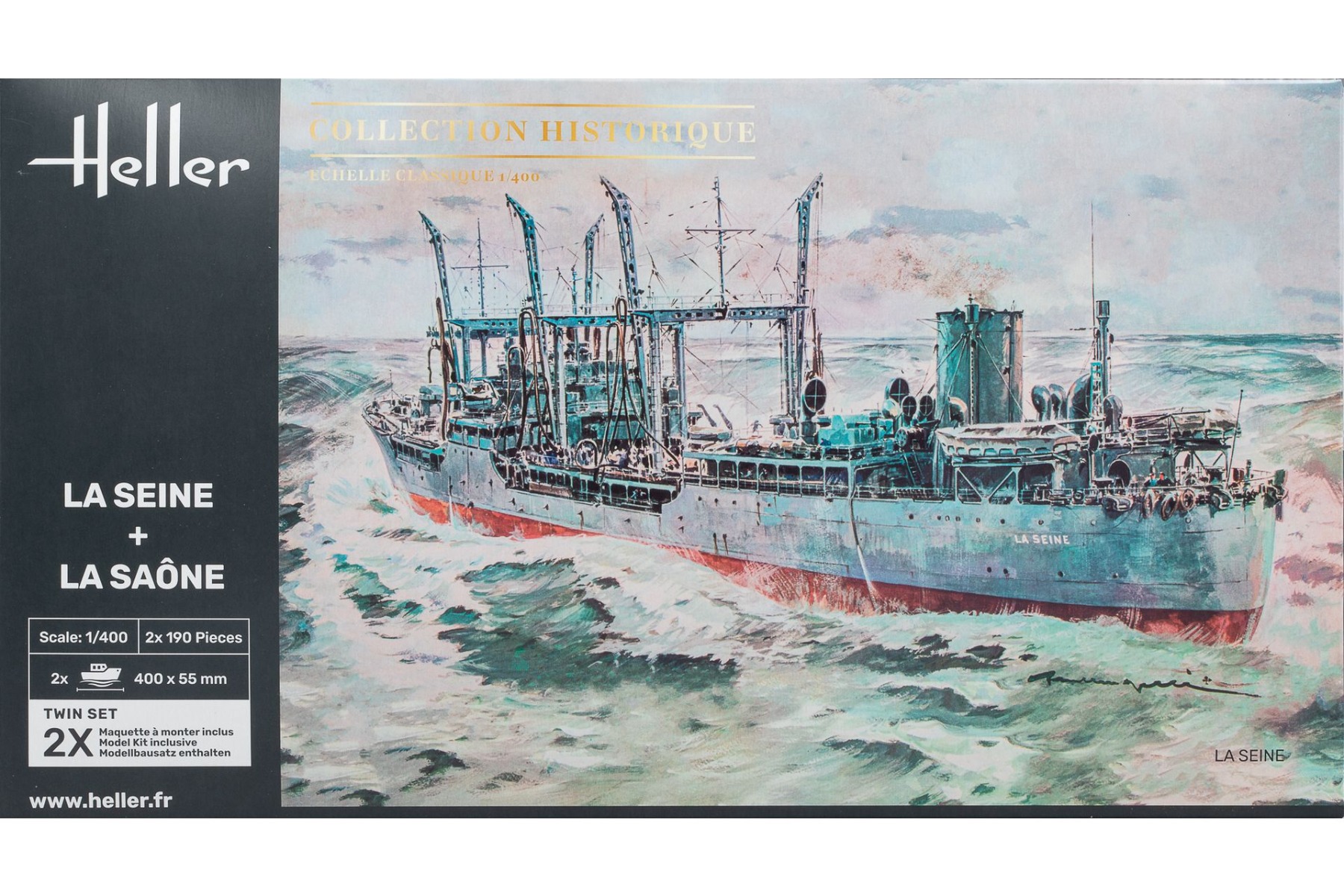 Heller HE85050 La Seine + La Saône (Collection Historique) set of two models, model kit