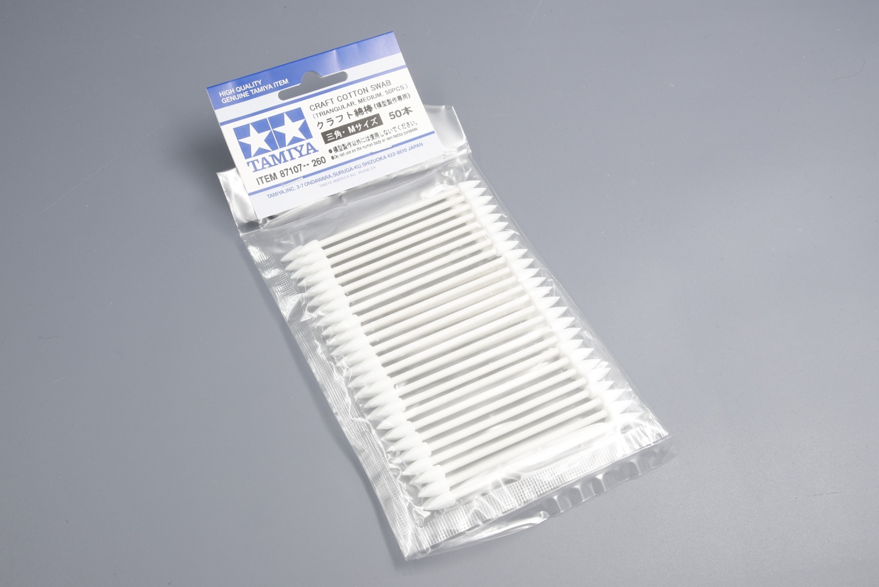 Tamiya TA87107 Craft Cotton Swab (Triangle, Medium) 50 Pcs