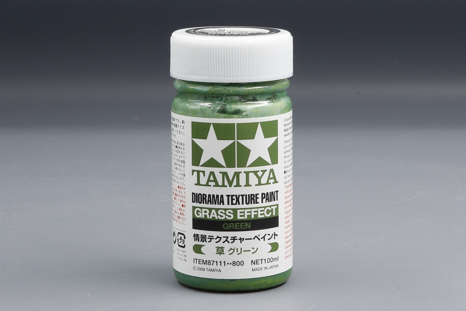 Tamiya TA87111 Diorama Texture Paint - Grass Effect - Green, 100ml