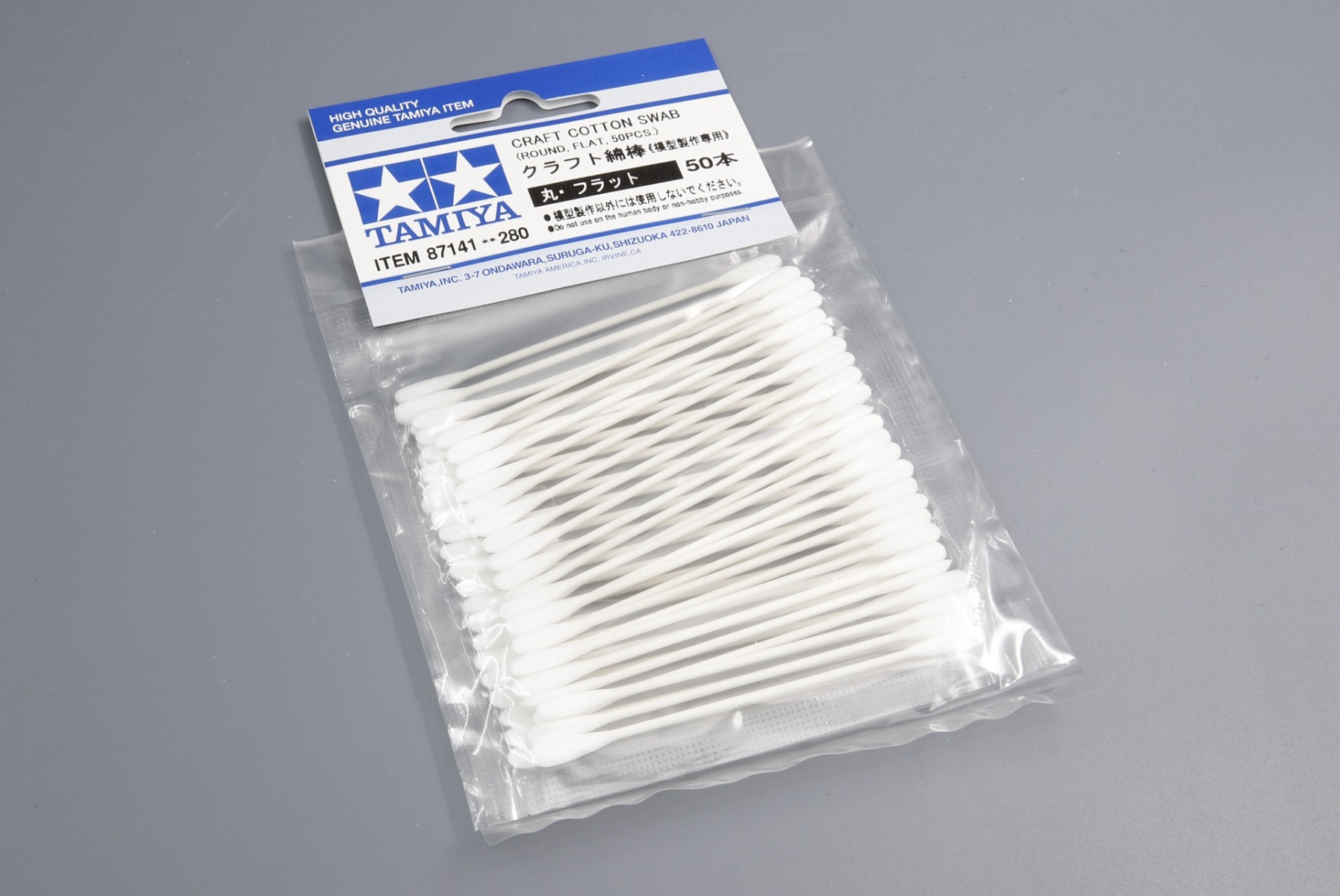 Tamiya TA87141 Craft Cotton Swab (Round, Flat) 50 Pcs