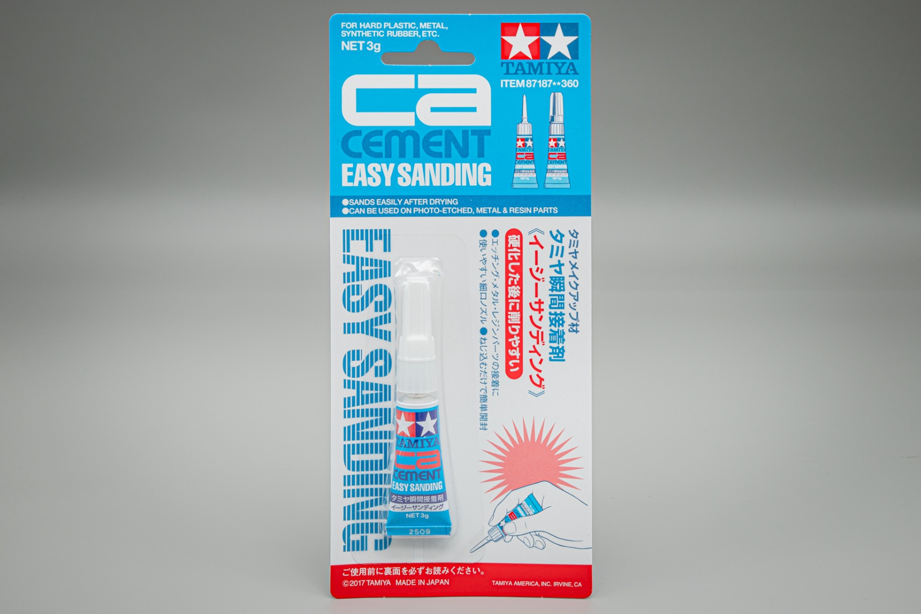 Tamiya TA87187 CA Cement, Easy Sanding (3 g)