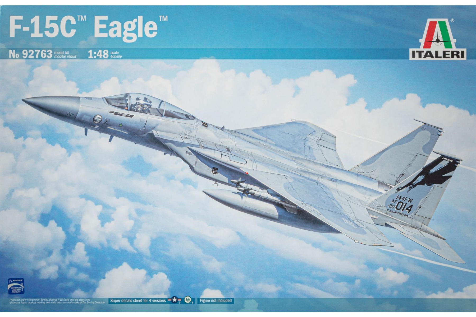 Italeri IT92763 McDonnell Douglas F-15C Eagle, American Fighter Aircraft, model kit