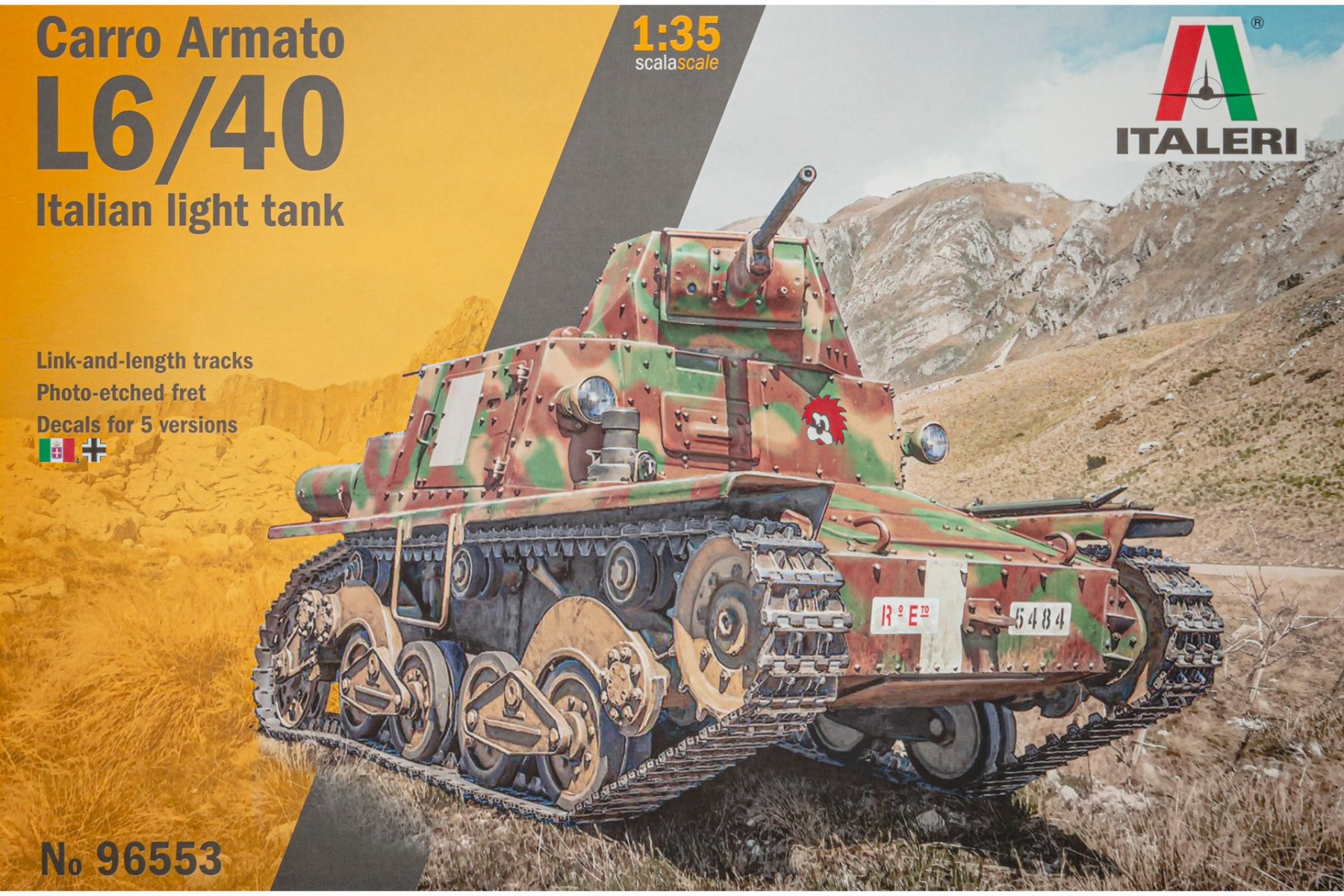 Italeri IT96553 Carro Armato L6/40, Italian Light Tank, model kit
