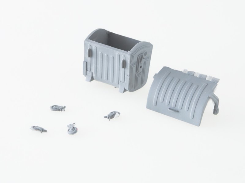 10017AVD Trash can with sliding cover, model kit