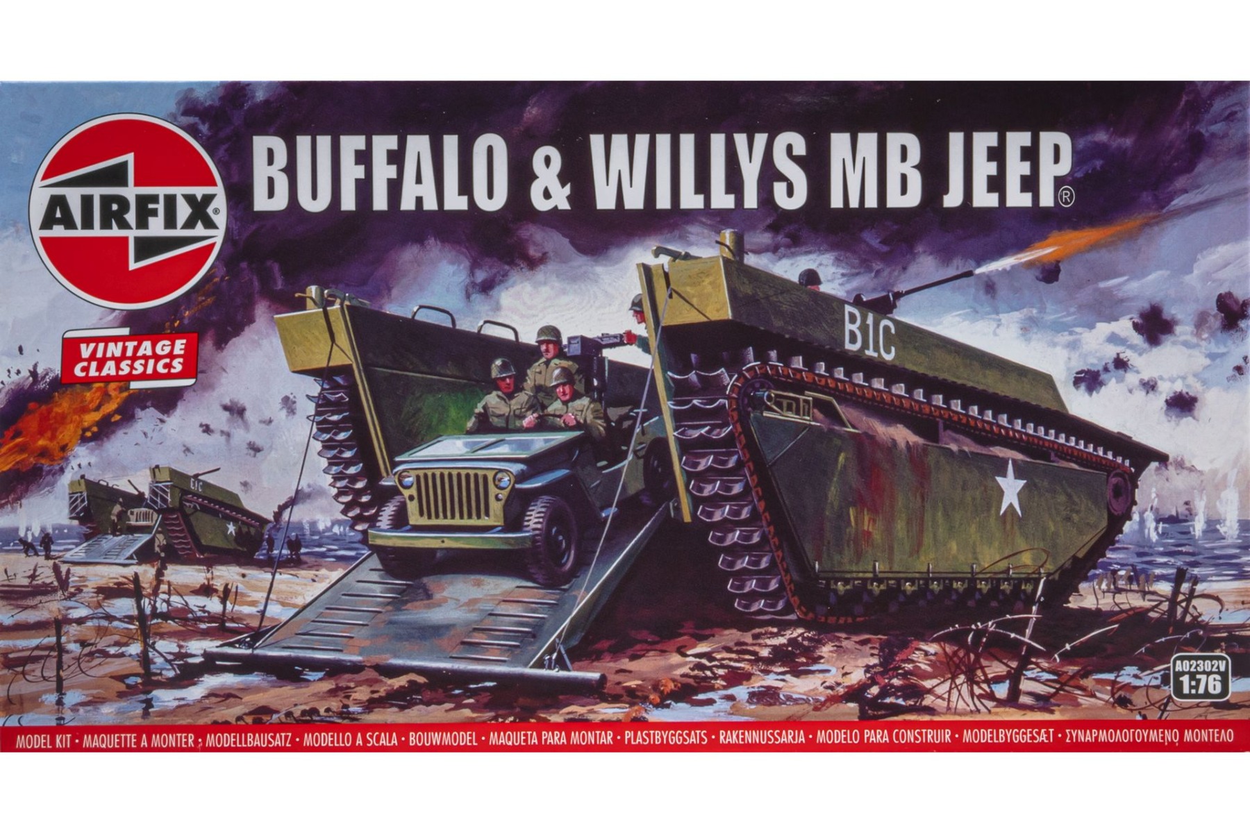 Airfix A02302V Buffalo Amphibian LVT & Jeep, model kit