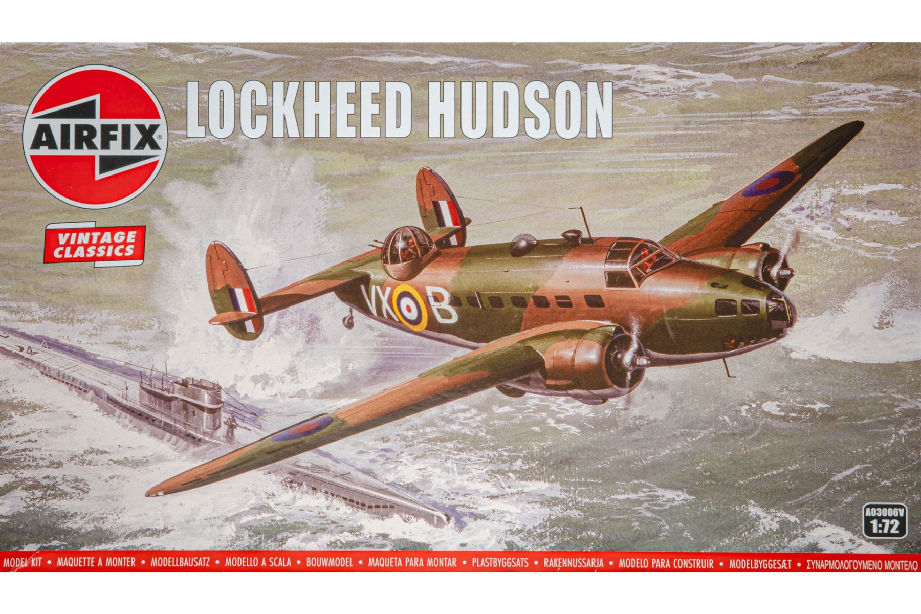 Airfix A03006V Lockheed Hudson, Vintage Classics, model kit