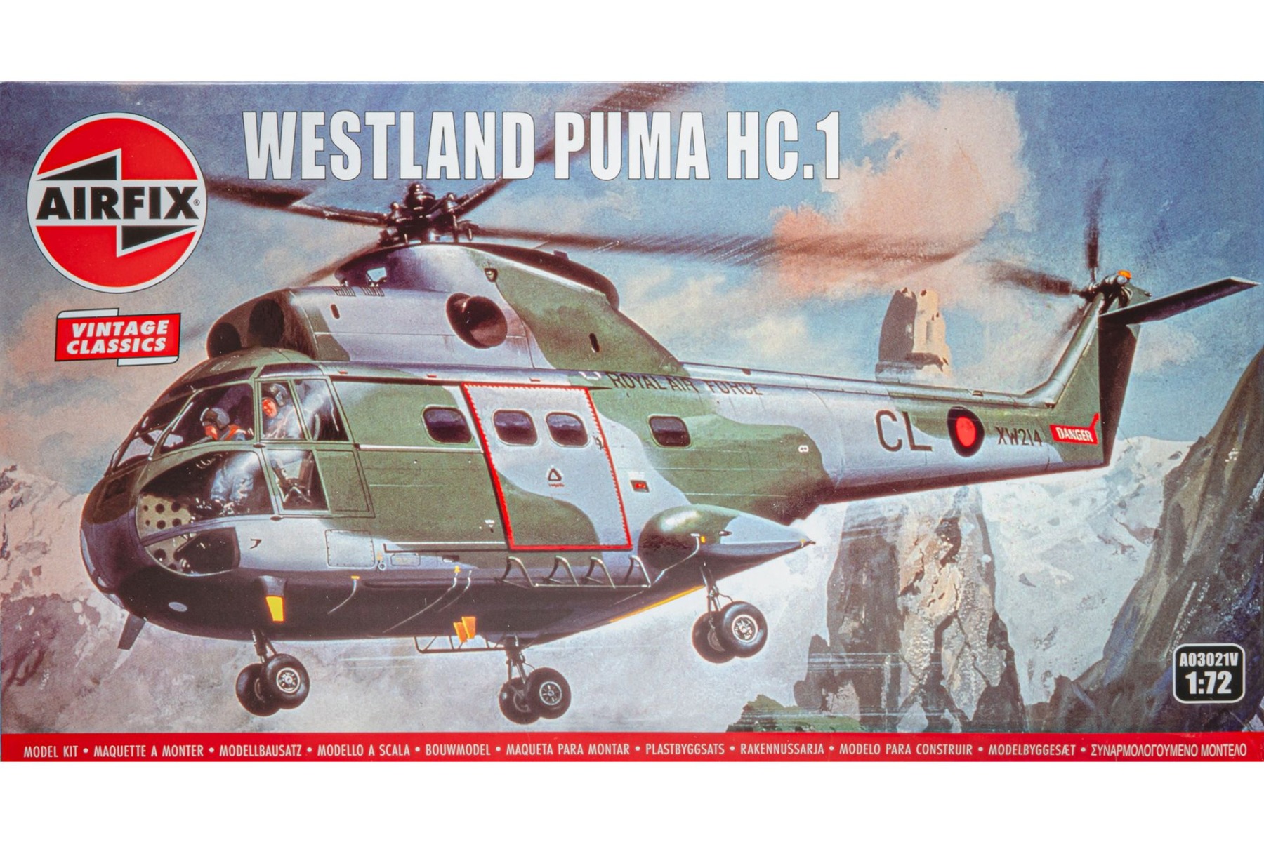 Airfix A03021V Westland Puma HC.1, Vintage Classics, model kit