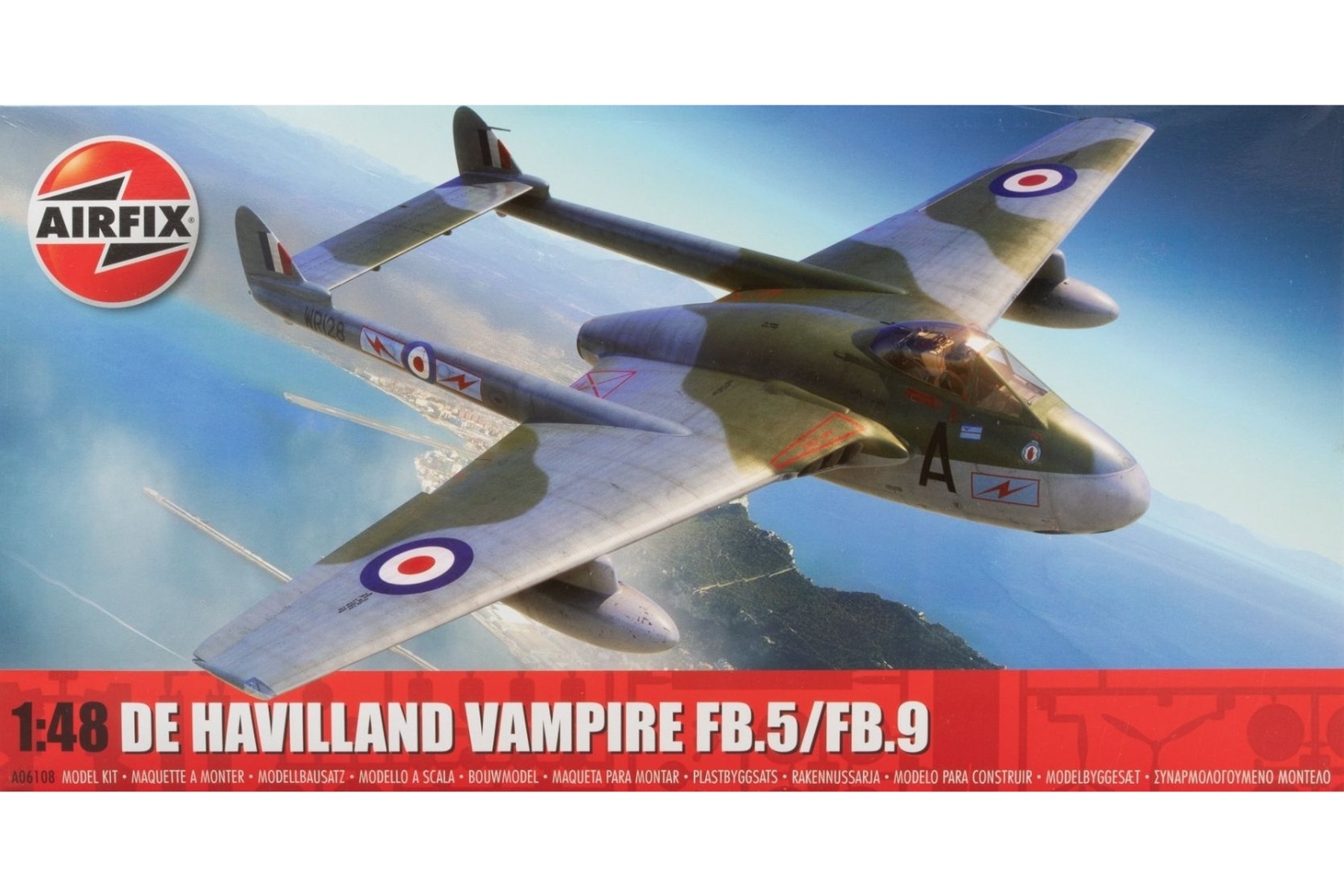 Airfix A06108 De Havilland Vampire FB.5/FB.9, model kit