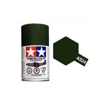 Tamiya TA86524 AS-24 Dark Green (Luftwaffe) paint 100ml spray