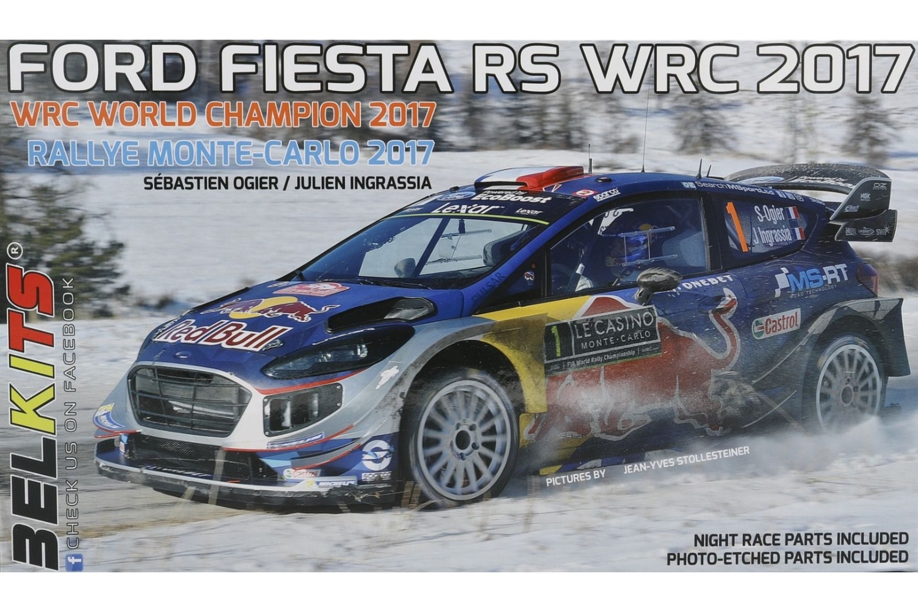 Belkits BEL012 Ford Fiesta RS WRC 2017 Rallye Monte-Carlo 2017, model kit