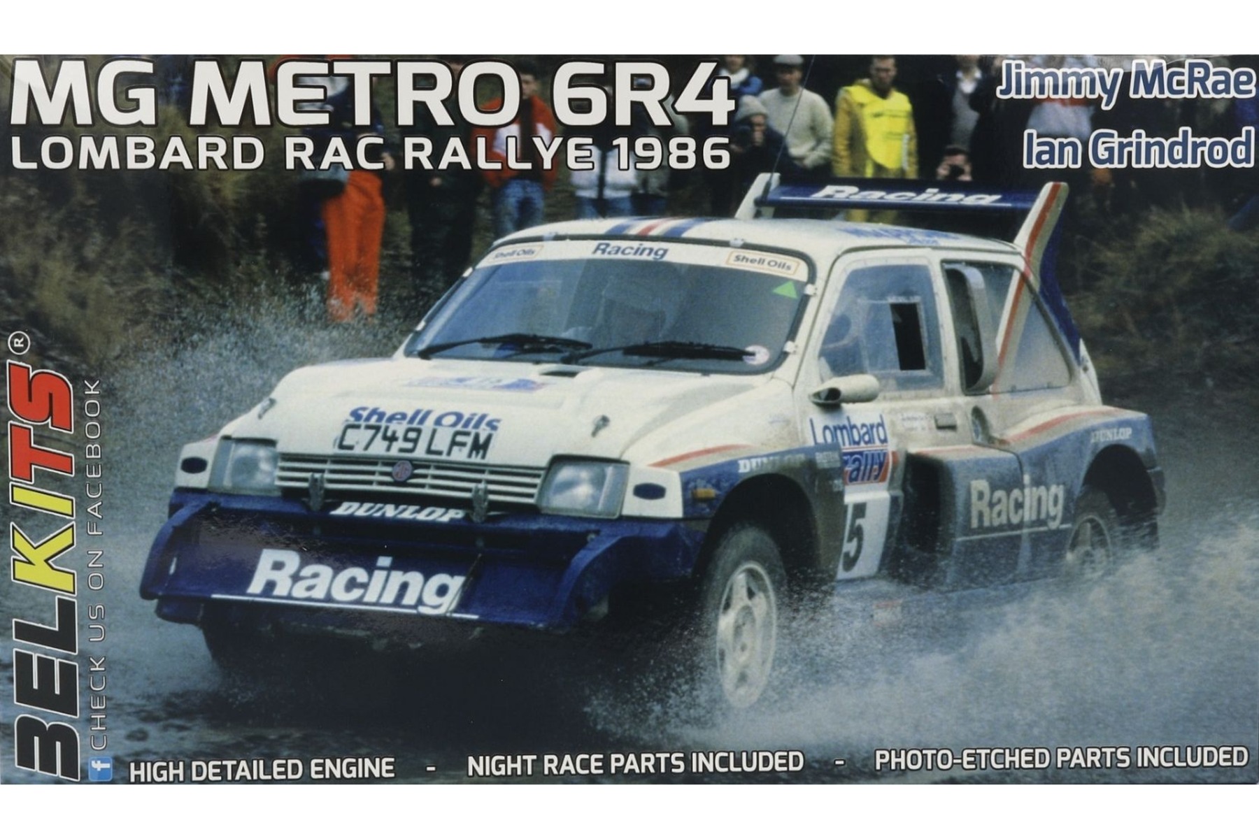 Belkits BEL016 MG Metro 6R4 1986 Lombard RAC Rally, model kit