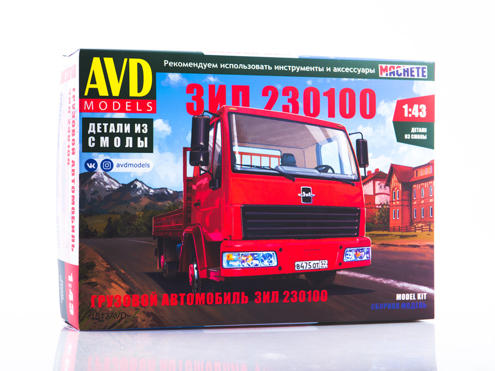 1613AVD ZIL-230100 flatbed truck, model kit