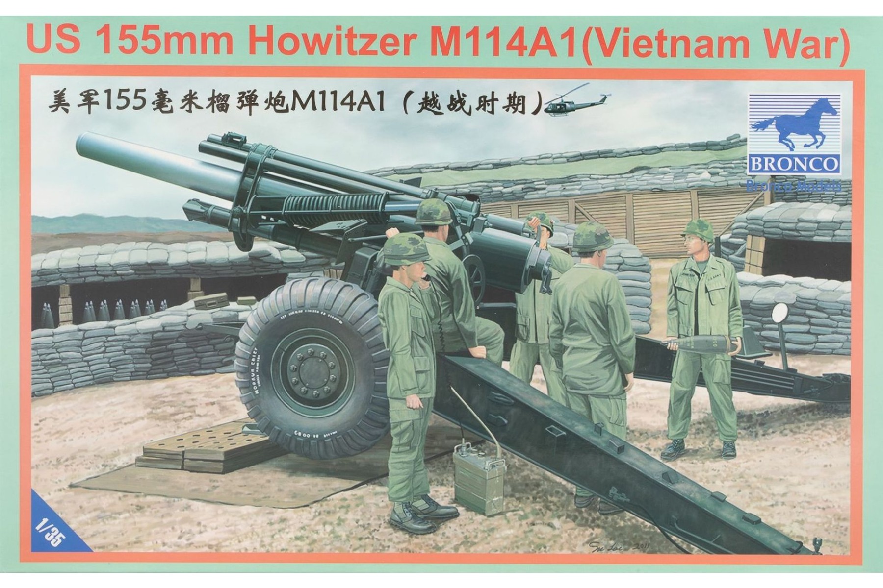 Bronco CB35102 US 155 mm Howitzer M114A1 (Vietnam War), model kit