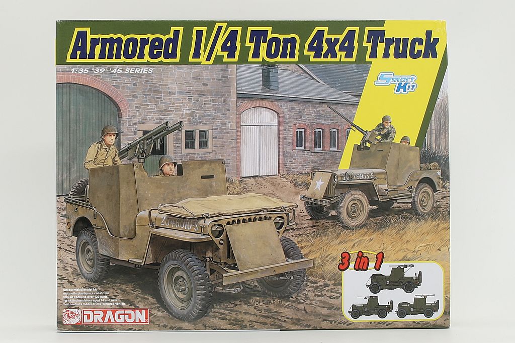 Dragon DRA06727 Armored 1/4-Ton 4x4 Truck w/.50-cal Machine Gun (3 in 1)