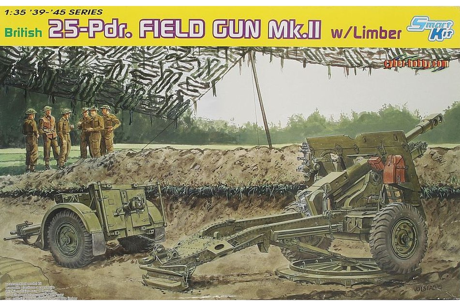 Dragon DRA06774 British 25-Pdr. Field Gun Mk.II w/Limber
